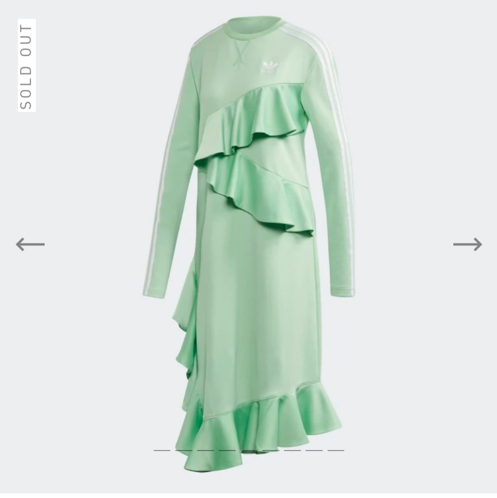 J Koo X Adidas Trefoil Ruffle Dress Glory Mint